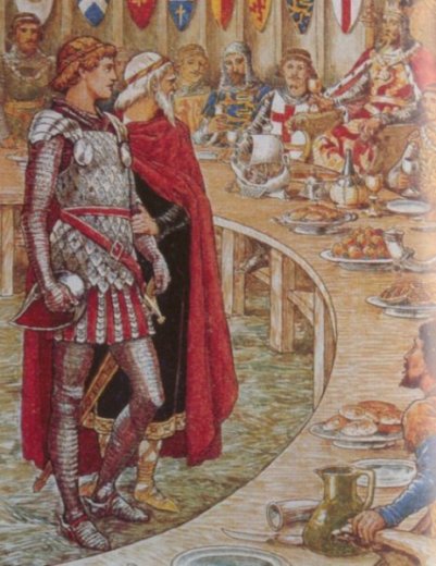Galahad wird am Hof von König Artus vorgestellt