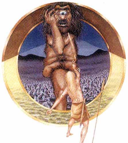 Der Kampf zwischen Balor und Lugh Lamfada