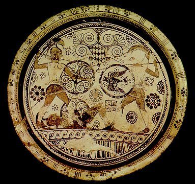 Hektor und Menelaüs kämpfen um einen gefallenen Trojaner