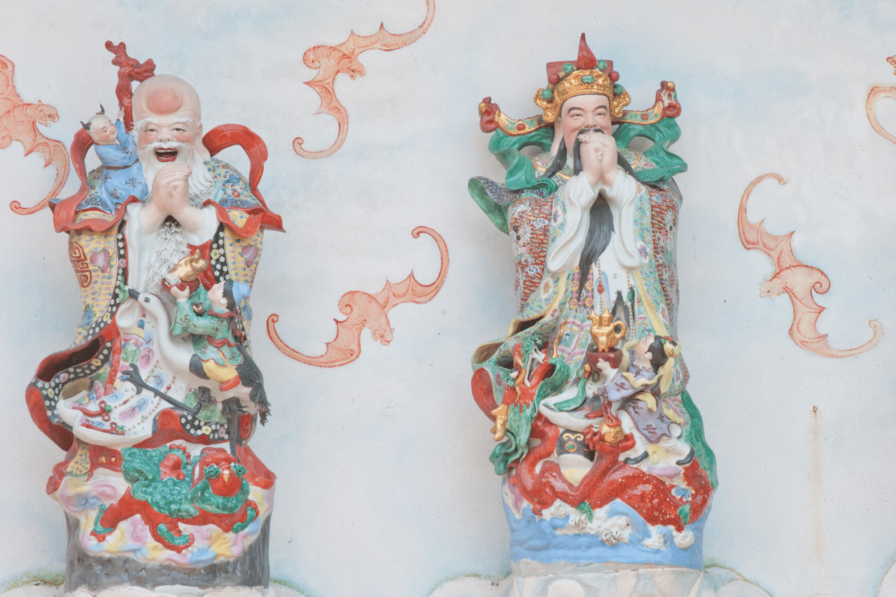 Die chinesischen Götter Caishen und Mazu