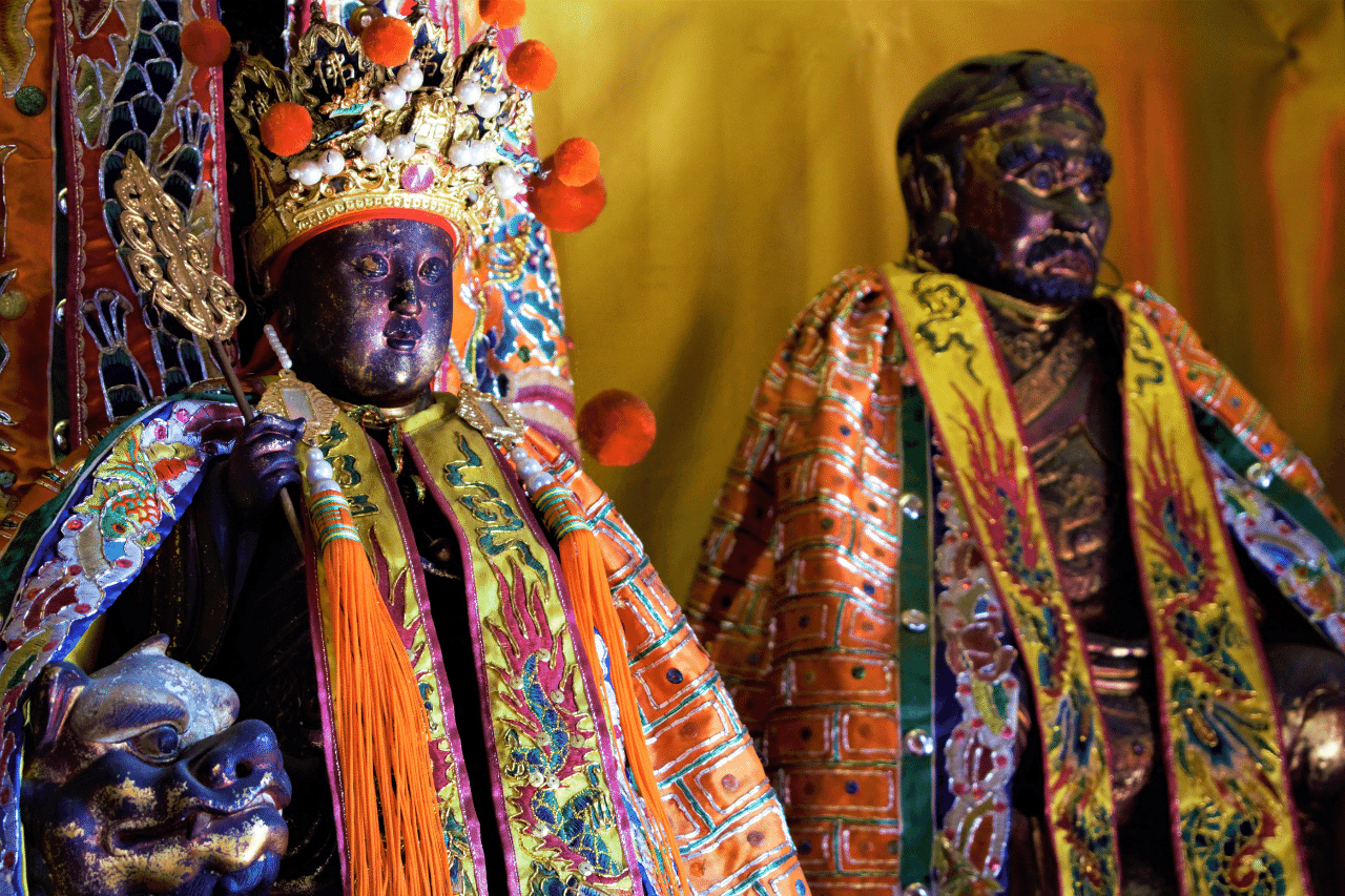 Mazu, chinesische Göttin der Meere und Schutzpatronin der Fischer und Seeleute