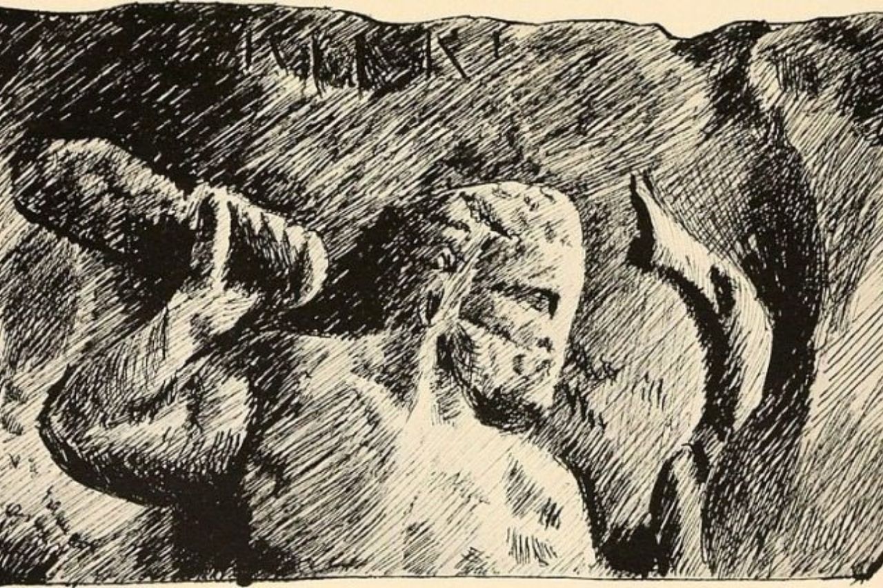 Dagda mit seinem Stab