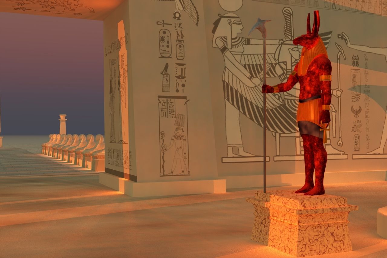 Entwurf der Gestaltung von Seths Tempel