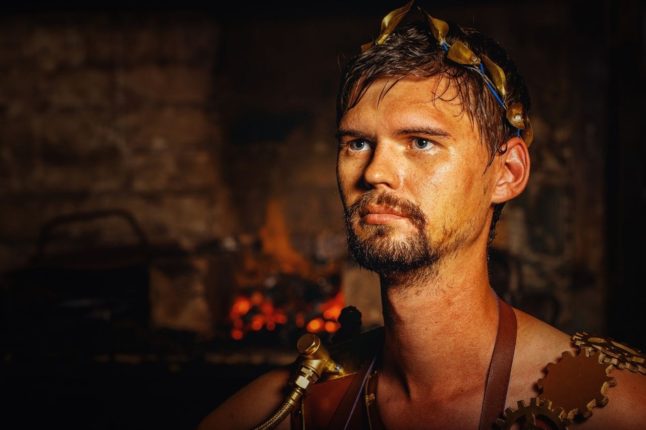 Hephaistos, der griechische Gott des Feuers und Meister der Metallkunst