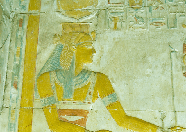 Darstellung der ägyptischen Göttin Hathor