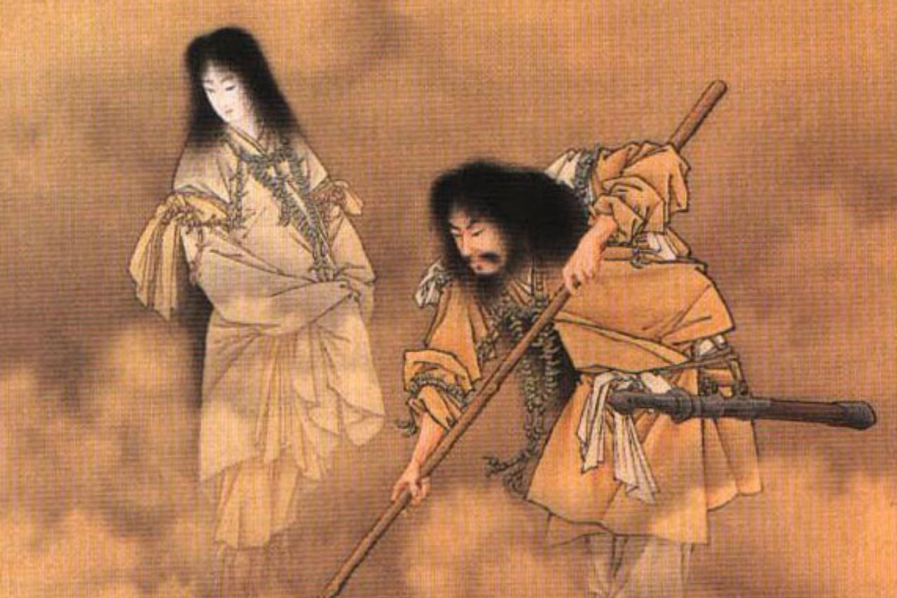 Izanagi und seine Frau