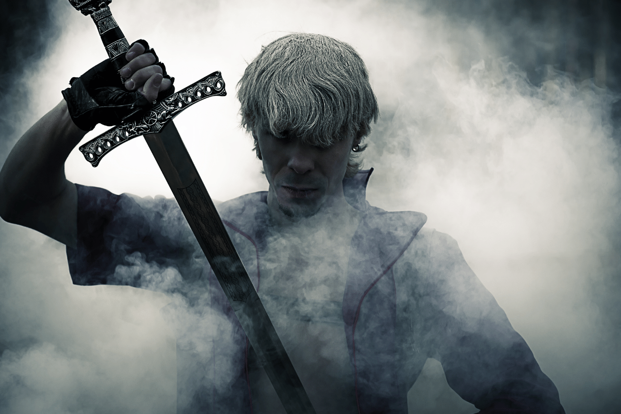 Mann als keltischer Kriegsgott Neit