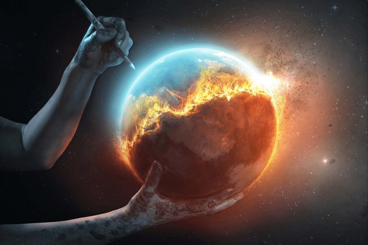 Mann in der Darstellung Pangus, des Schöpfers der Welt