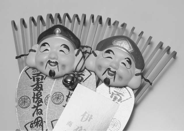 Mini-Skulptur des Daikokuten, einer der Sieben Glücksgötter der japanischen Mythologie