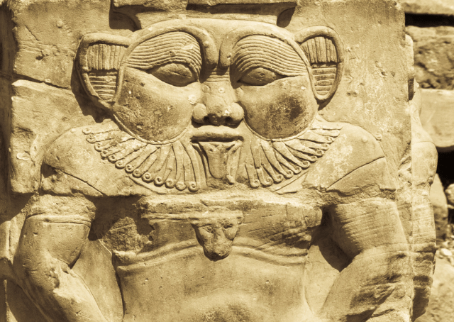 Der niedere ägyptische Gott Bes