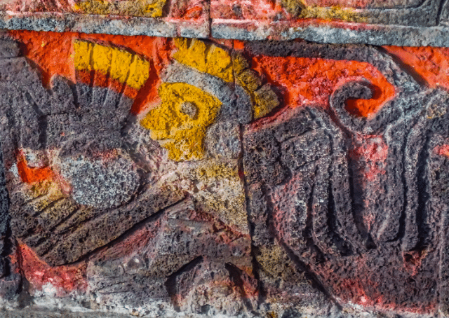 Denkmal eines aztekischen Kriegers