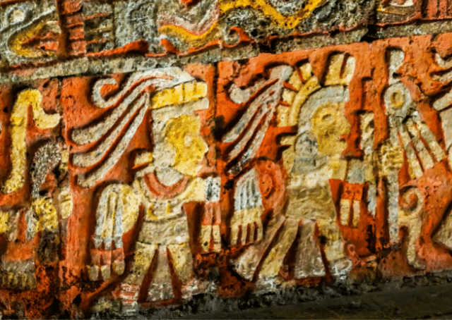 Statue von Huitzilopochtli, dem berühmten aztekischen Kriegsgott