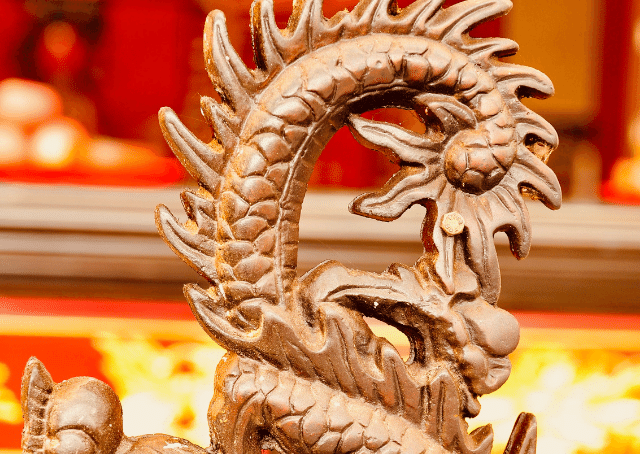 Schwanz von Long Wang, dem chinesischen Drachenkönig