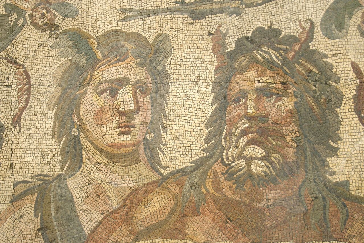 Tethys und Oceanos Mosaik