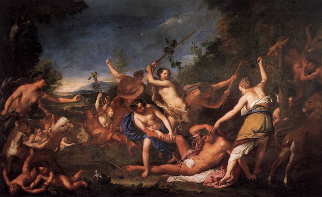 Orpheus und die Bacchantinnen von Gregorio Lazzarini