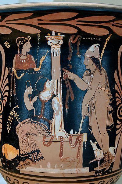 Orestes und Electra am Grab ihres Vaters Agamemnon