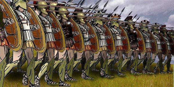 Griechische Phalanx während des Peloponnesischen Krieges