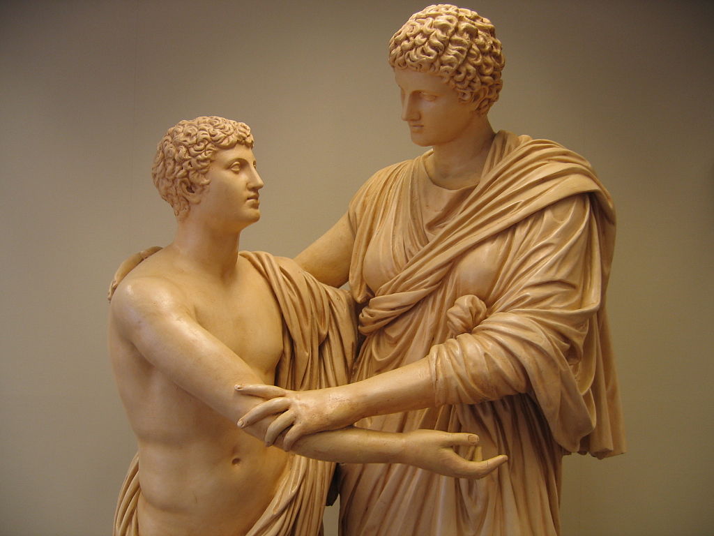 Statue von Orestes und Elektra, antike griechische Skulptur