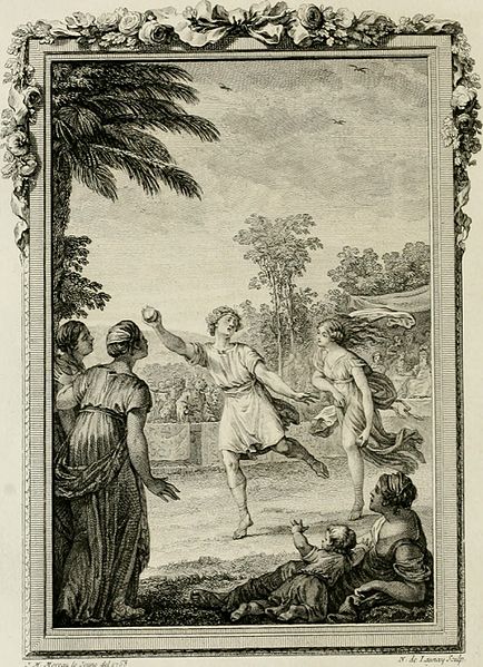 Illustration, inspiriert von Ovids Amores