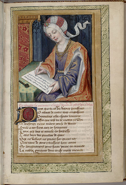 Penelope schreibt an Ulysses, Illustration aus den Heroides