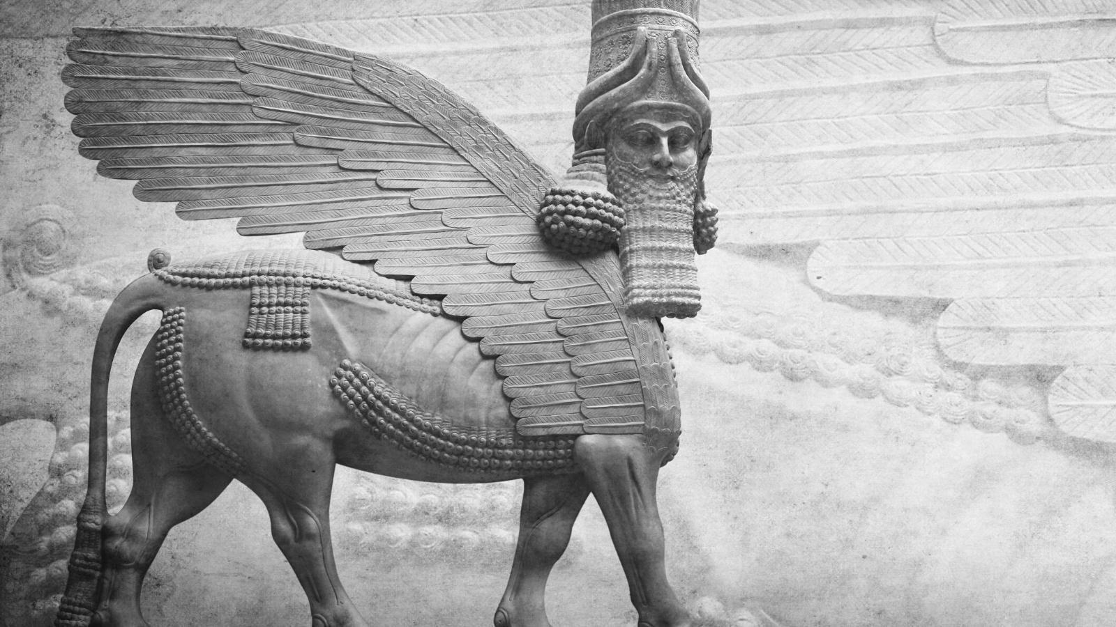 Lamassu: Die altmesopotamische stierköpfige geflügelte Stiergöttin