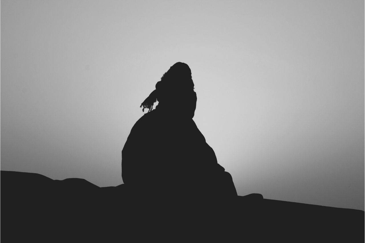 Beduine in der Wüste