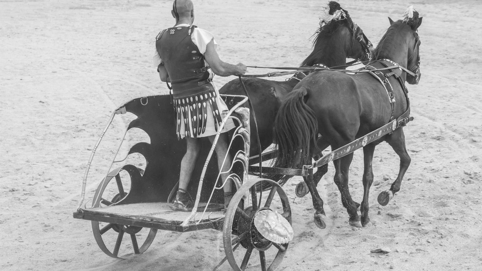 Chariot with two horses