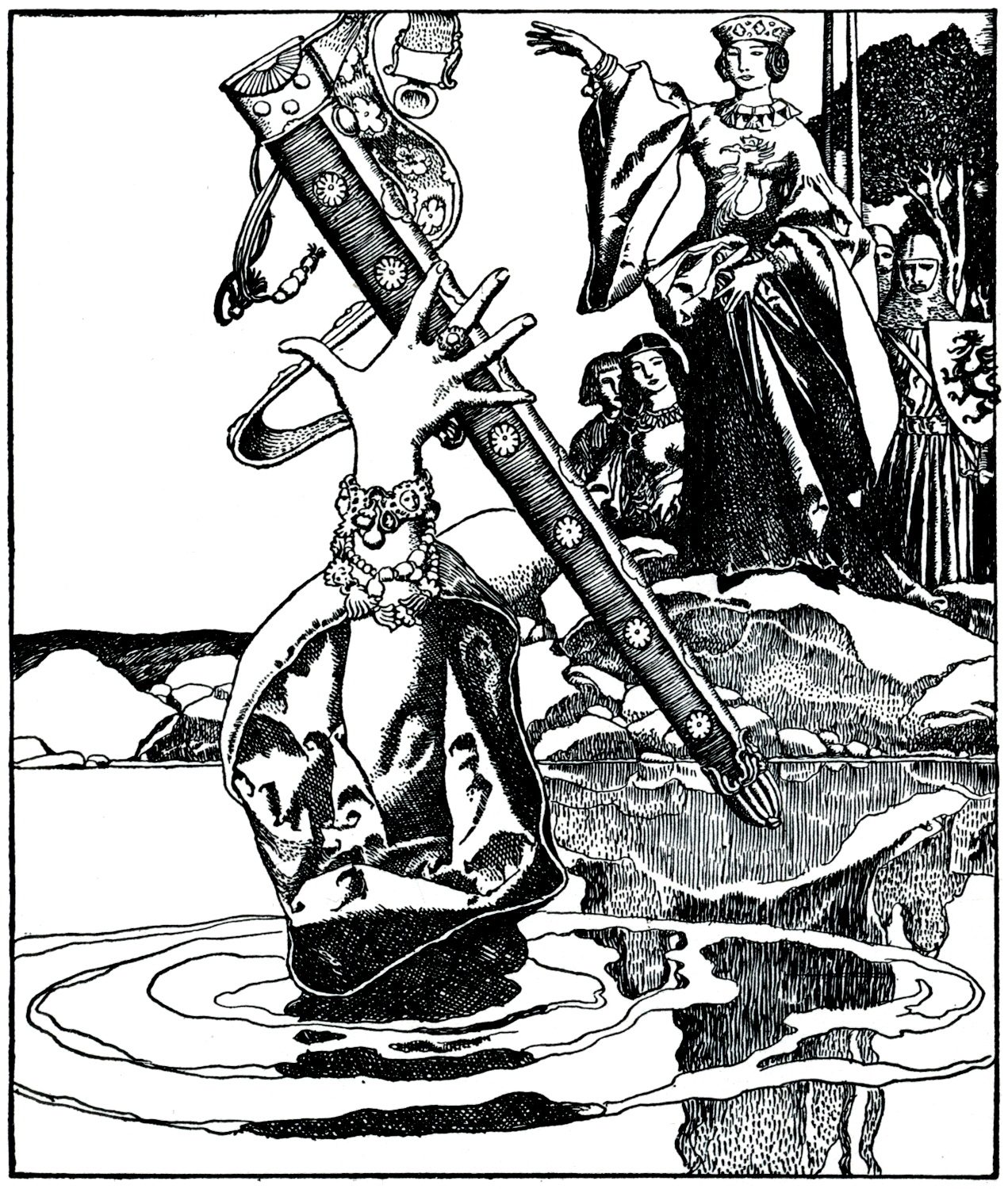 Arthur-Pyle Königin Morgana verliert Excalibur und seine Scheide