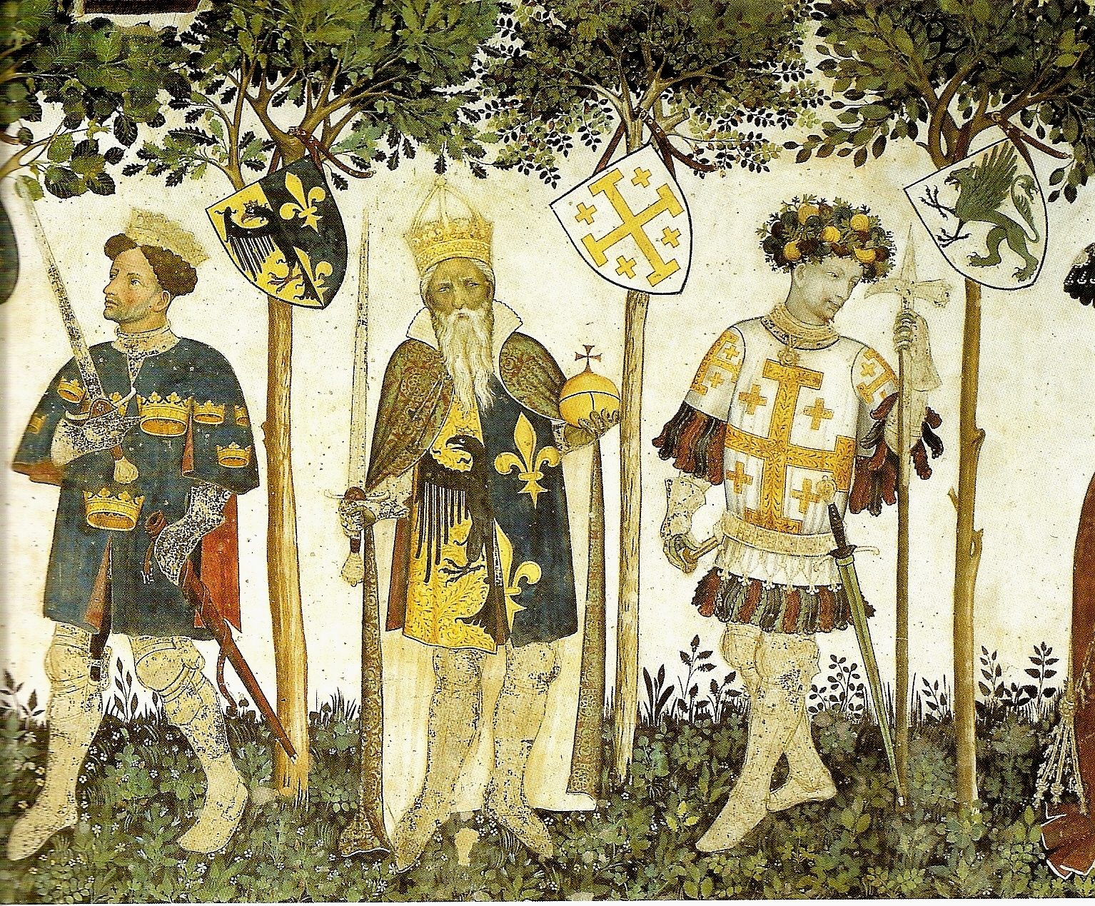 König Artus, Karl der Große, Gottfried von Bouillon