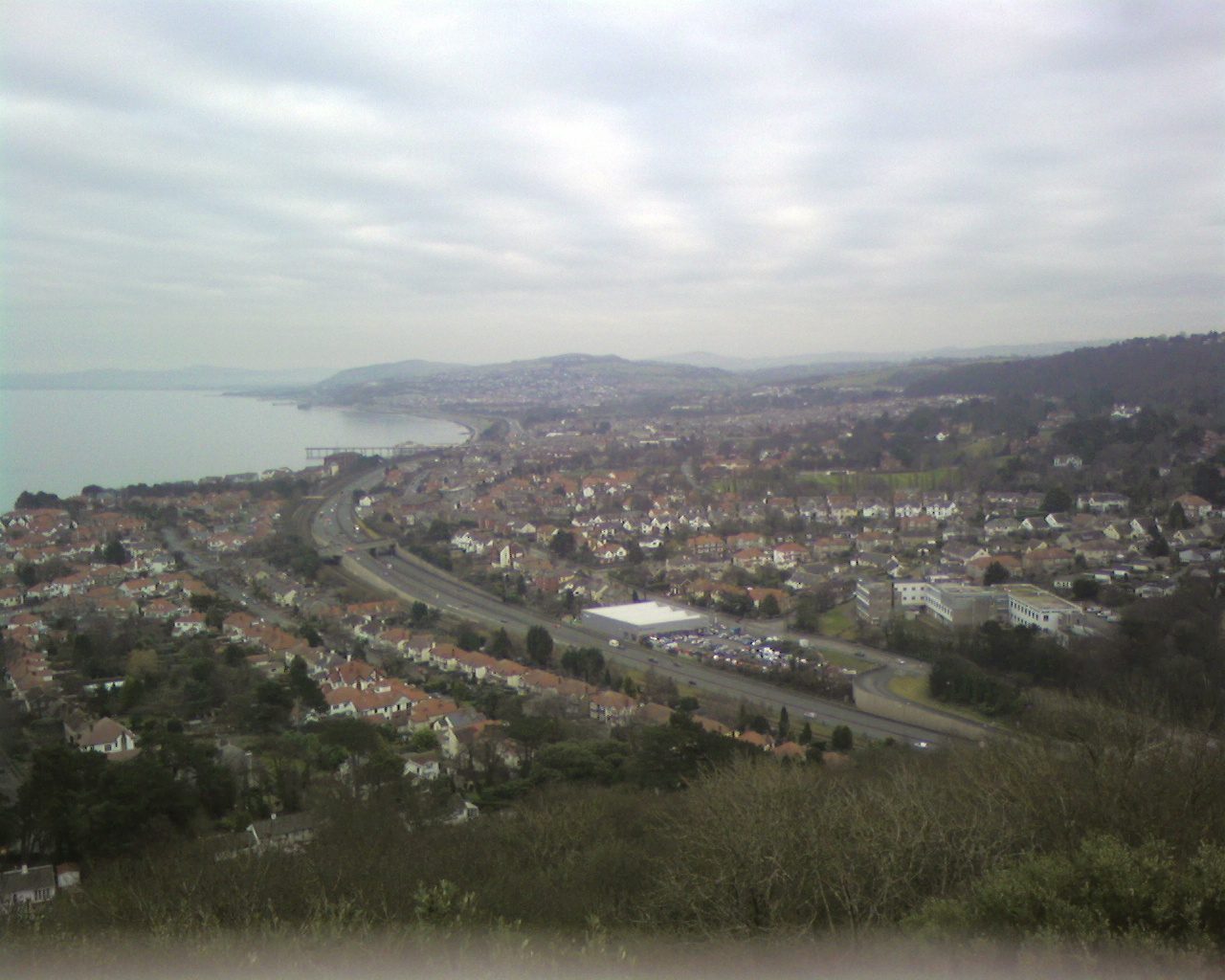 Blick auf die Bucht von Colwyn von Bryn Euryn