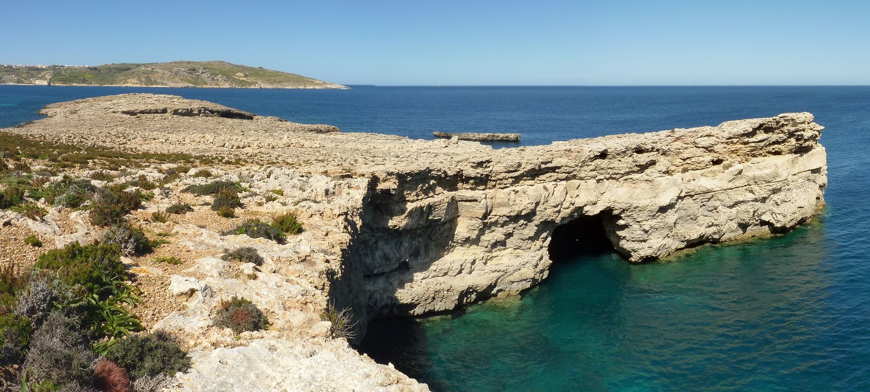 Blick auf die Insel Comino, Malta
