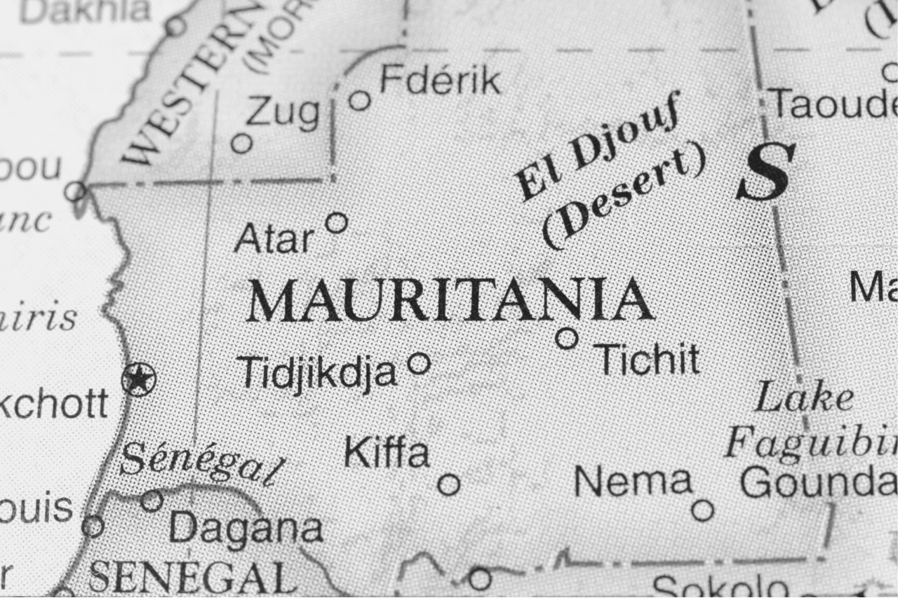Map of Mauritania