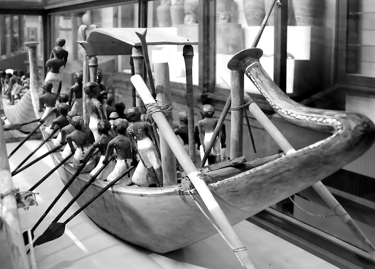 Model of ancient Egyptian ship