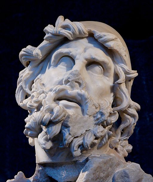 Head sculpture of Odysseus from ancient Greece
