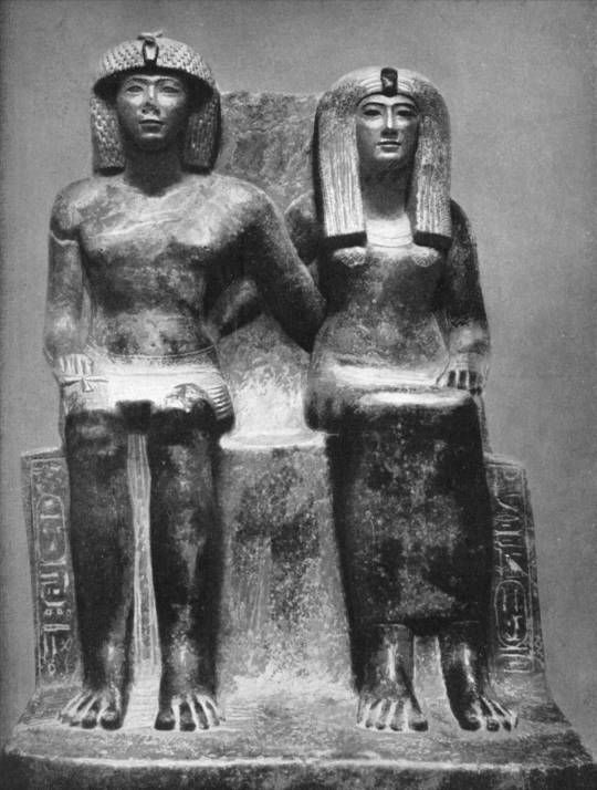 Statue of Thutmose IV and his mother Tiaa