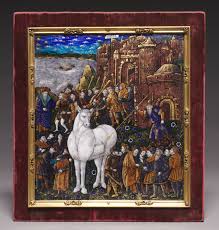 Klassisches Gemälde des Trojanischen Pferds